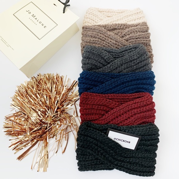 CHICBOMB Accessories - Chunky Winter Knitted Headband - WINE